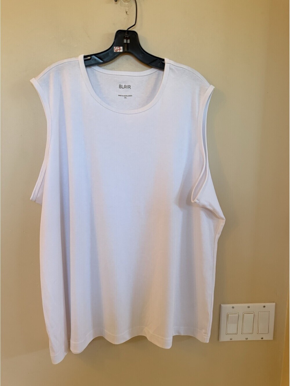 2 Blair White Layering Tank Tops Sz.2XL Plus Size